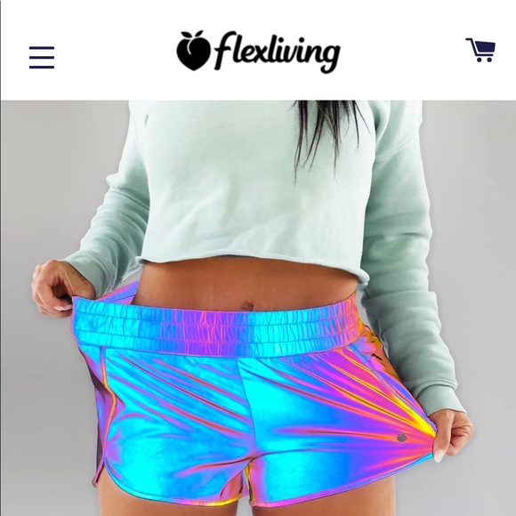 Pants - Flexliving Rainbow Reflective Shorts